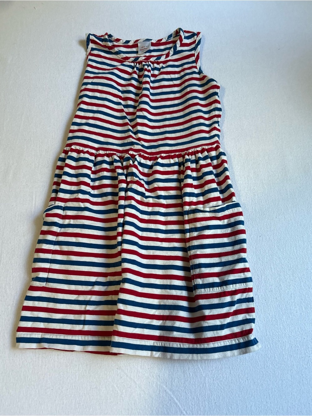 Hanna Andersson Red, White & Blue Striped Cotton Dress